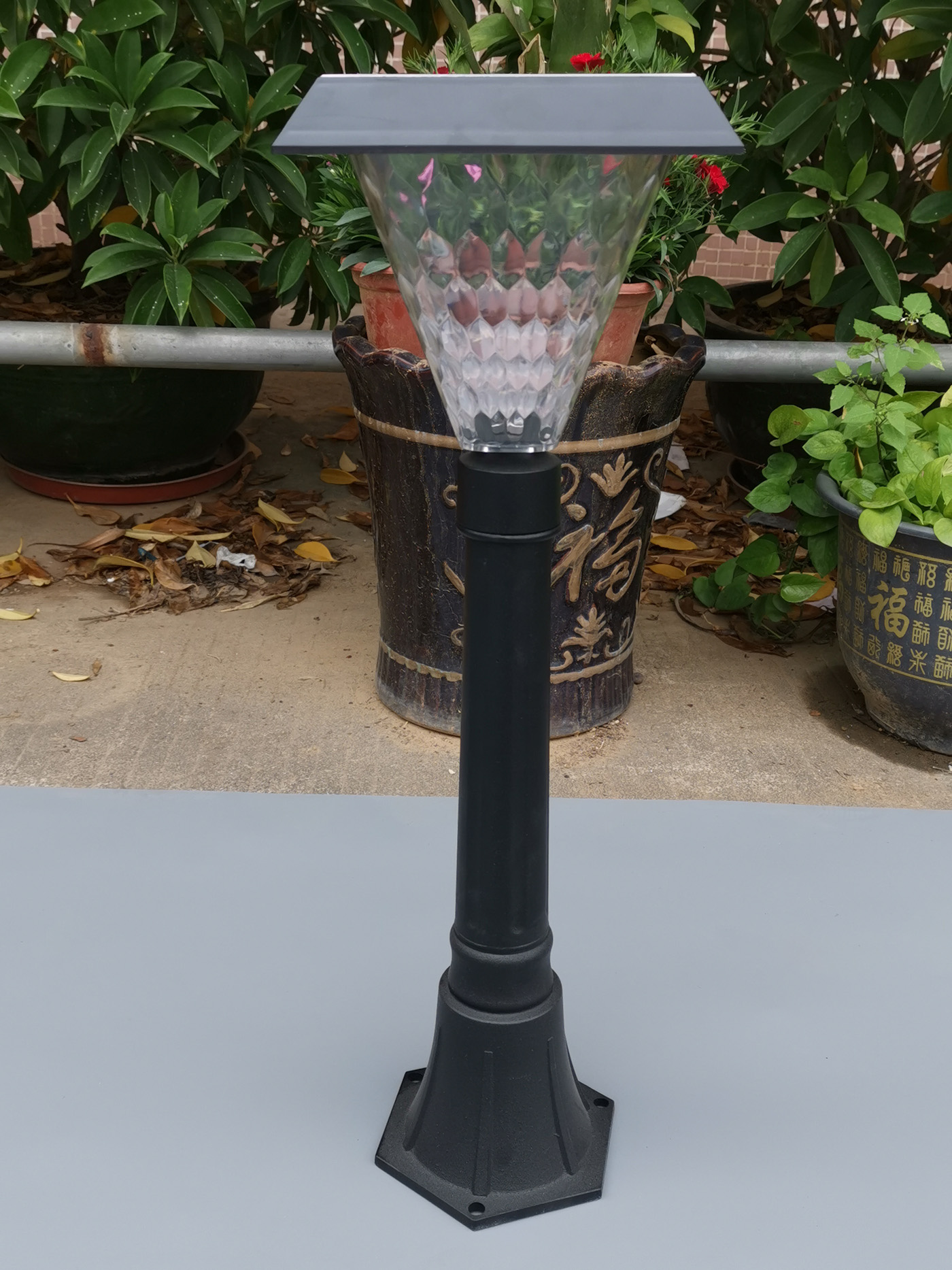 圓角斜四方罩-歐桿草坪燈  定制